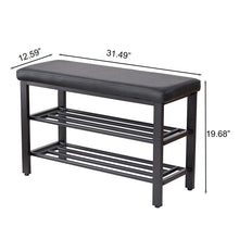 Load image into Gallery viewer, Shoe Bench With Cushion, Storage Seat For Entryway