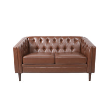 Load image into Gallery viewer, Sophisticated Loveseat With Diamond Stitched Detailing