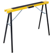 Load image into Gallery viewer, Folding Portable Saw Horses 2 Pack With Fast Open Legs, Heavy Duty For Garage And Workshop - Yellow / Black