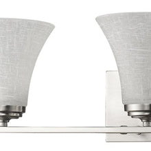 Load image into Gallery viewer, Three Light Wall Light With Tapered Glass Shade - Silver