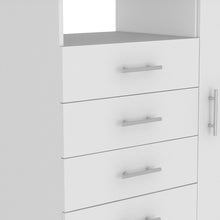 Load image into Gallery viewer, Four Drawer Combo Dresser With Open Shelf - White
