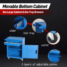 Load image into Gallery viewer, Tool Chest, 5 Drawer Rolling Tool Storage Cabinet With Detachable Top Tool Box, Liner, Universal Lockable Wheels, Adjustable Shelf, Locking Mechanism, Metal Tool Cart For Garage Workshop