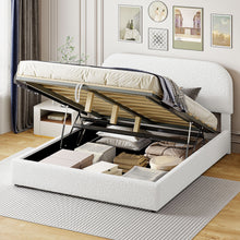 Load image into Gallery viewer, Upholstered Platform Bed With Hydraulic Storage System