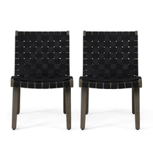 Load image into Gallery viewer, Lounge Chair With Stunning Rope Weave Design, (Set of 2) - Black