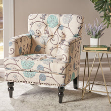 Load image into Gallery viewer, Vitality - Club Chair With Button Tufted Diamond Stitching And Turned Legs