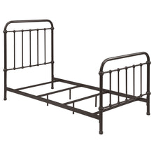 Load image into Gallery viewer, Twin Panel Bed With Ornate Design - Bronze