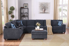 Load image into Gallery viewer, Lily - Sectional Sofa With Ottoman - Black