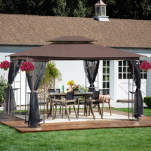 Load image into Gallery viewer, Patio Gazebo Tent With Ventilated Double Roof And Mosquito Net For Backyard Or Garden
