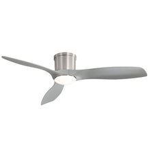 Load image into Gallery viewer, Flush Mount Ceiling Fan With Dimmable LED Light, 3 Blades, Reversible DC Motor Blades For Living Room