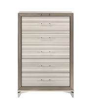 Load image into Gallery viewer, 53" Wood Lighted Five Drawer Dresser - Beige And White