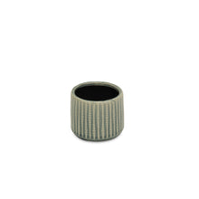 Load image into Gallery viewer, Striped Round Pot Planter - Beige / Green