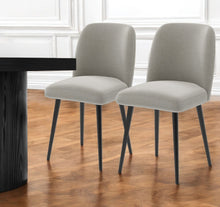 Load image into Gallery viewer, Upholstered Fabric Dining Side Chairs (Set of 2) - Gray