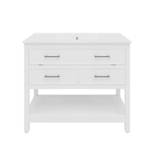 Load image into Gallery viewer, Bathroom Vanity With Ceramic Sink, Tip Out Tray & 2 Full Extension Drawers