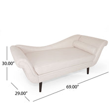 Load image into Gallery viewer, Auroral - Velvet Upholstered Chaise Lounge With Scrolled Arms And Tapered Legs