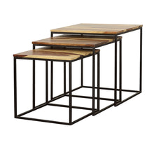 Load image into Gallery viewer, 3 Piece Nesting Design Table Set - Brown