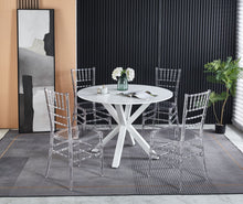 Load image into Gallery viewer, Welding Chair, Dining Chair, Plastic Seat (Set of 4) - Transparent