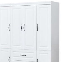 Load image into Gallery viewer, 72" Six Door Two Drawer Combo Dresser - White