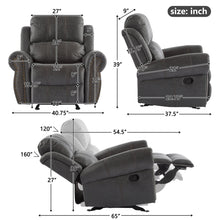 Load image into Gallery viewer, Wide Standard Manual Glider Recliner
