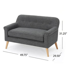 Load image into Gallery viewer, Classic Loveseat With Rolled Armrests And Button Tufting