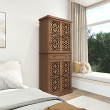 Load image into Gallery viewer, 4 Door Cabinet With 1 Drawer, With 4 Adjustable Inner Shelves, Storage Cabinet