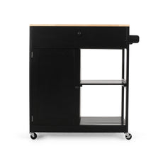 Load image into Gallery viewer, Lanier - Kitchen Cart With Wheels - Black