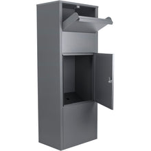 Load image into Gallery viewer, Steel Large Single Compartment Locking Parcel Drop Box With Keyed Access - Gray