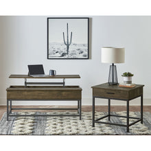 Load image into Gallery viewer, Walton - 2 Piece Coffee And End Table Set With Lift Top Design - Brown Oak