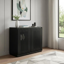 Load image into Gallery viewer, 39" Wood Accent Cabinet - Black