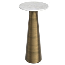 Load image into Gallery viewer, 26" Metal Round End Table Trunk Storage - Antiqued Brass