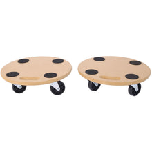 Load image into Gallery viewer, Furniture Moving Dolly, Heavy Duty Wood Rolling Mover With Wheels For Piano Couch Fridge Heavy Items, Securely Holds 500 Lbs (2 Piece Round Platform) - Natural