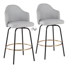 Load image into Gallery viewer, Ahoy - Contemporary Fixed Height Counter Stool Round Footrest (Set of 2)