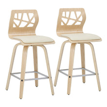 Load image into Gallery viewer, Folia - Mid Century Modern Counter Stool With Footrest (Set of 2)
