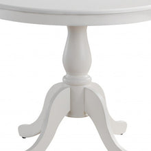 Load image into Gallery viewer, 36" Rounded Solid Manufactured Wood And Solid Wood Pedestal Base Dining Table - White