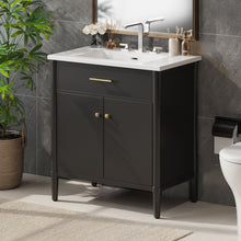 Load image into Gallery viewer, Bathroom Vanity With Sink, Soft Close Doors And Adjustable Shelf
