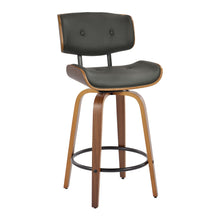 Load image into Gallery viewer, Lombardi - Mid-Century Modern Fixed Height Counter Stool With Swivel With Round Footrest (Set of 2)