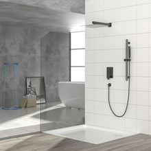 Load image into Gallery viewer, Wall Mounted Shower System With Adjustable Slide Bar And Rough In Valve - Matte Black
