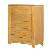 Load image into Gallery viewer, 5 Drawer Dresser - Natural Wood / Brown