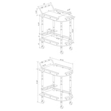 Load image into Gallery viewer, 2 Shelf Serving Cart - Brown