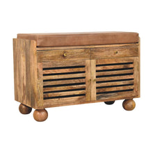 Load image into Gallery viewer, Round Accent Cabinet With Single Door Two Drawers - Brown