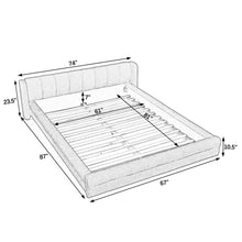 Load image into Gallery viewer, Modern Upholstered Bed Frame With Thick Fabric And Headboard