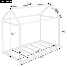 Load image into Gallery viewer, Wooden House Shaped Bed