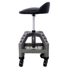 Load image into Gallery viewer, Pneumatic 360 Degree Swivel Stool, Mechanics Rolling Creeper Seat, Heavy Duty Rolling Mechanics Stool, Shop Stool With Casters