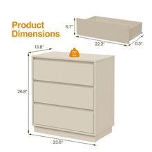 Load image into Gallery viewer, 3 Drawer Nightstand, Bedroom Side Table