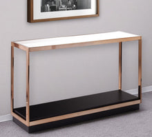 Load image into Gallery viewer, Glass Floor Shelf Console Table With Shelf - Clear / Black / Champagne