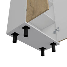 Load image into Gallery viewer, 71" Wood Accent Cabinet With Two Doors - Light Brown / White