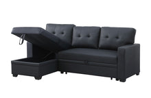Load image into Gallery viewer, Upholstered Pull Out Sectional Sofa With Chaise