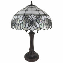 Load image into Gallery viewer, 23" Metal Two Light Candlestick Vintage Look Table Lamp With White Shade - Dark Brown