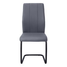 Load image into Gallery viewer, Upholstered Faux Leather Dining Side Chairs (Set of 2) - Gray / Black