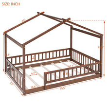 Load image into Gallery viewer, Bed House Bed Frame With Fence