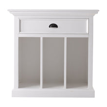 Load image into Gallery viewer, Wood Nightstand With Dividers - Distressed White
